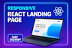 build a responsive react landing page