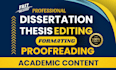 edit and proofread dissertation, thesis, academic content