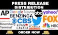 do press release distribution and submit press release to 450 media outlets
