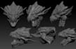 sculpt 3d creature concept,3d creature modeling,fantasy 3d monster,alien,dragons