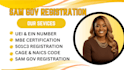 sam gov registration, mbe certification, 501c3, uei , ein number, cage code