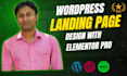 wordpress elementor landing page website design services