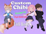 draw cute custom chibi character or couple