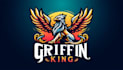 create grifin king mascot logo with text with any file