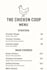 design a professional and attractive restaurant menu