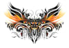 create polynesian full sleeve tribal tattoo layout