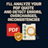 pdf quote analysis to detect errors, overpricing and inconsistencies