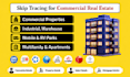 do skip tracing and reonomy data research for commercial real estate