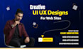 design web app UI UX, dashboard, saas, admin panel