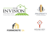 design real estate construction property realtor logo