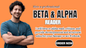 be your alpha and beta reader, fantasy, developmental edit, structural editing