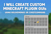 create minecraft gui using deluxemenus or chestcommands