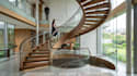 design staircase with 3d model, render and detailed drawings