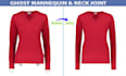 do symmetric ghost mannequin or neck joint for clothing