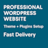 create a professional wordpress website, install theme and full setup