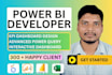 be your power bi developer for interactive KPI dashboard, excel as data analyst