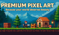 create premium pixel art environments, tilesets, props and characters