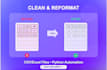 clean and reformat the CSV or excel files with python