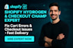 fix shopify hydrogen setup, checkout champ, cart errors and liquid blocks
