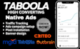 setup taboola ads outbrain ads, criteo mgid native ads taboola