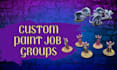 paint groups of five fantasy minis