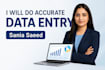 do accurate data entry