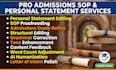 edit personal statement state of purpose admission proofreading application sop