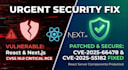fix the critical security vulnerability in nextjs and react