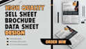 create custom product sell sheet and data sheets for your business