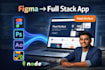 convert UI designs figma, PSD, xd into full stack web apps