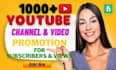 grow up 5,000 youtube followers organically and very high quality