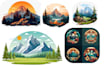 create flat landscape illustration of nature