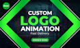 create custom logo animation, 3d reveal, youtube intro