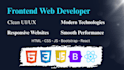 design and develop websites using react, HTML and CSS
