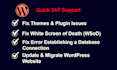 repair any wordpress site, fix plugin and theme conflits