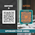 design custom restaurant qr code with logo