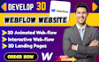 develop 3d animated webflow website 3d shopify store interactive webflow website