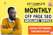 do full monthly SEO backlinks package with authority link building service