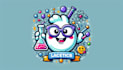 do science lab mascot logo in my style