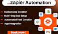 setup zapier automation make integrations with zapier webhook API integration