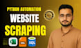 do python scripting, web scraping, automation, browser automation