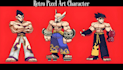 design 8 bit 16 bit pixel characters, sprite sheets, retro game assets animation