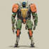 do anime style mecha robot illustrations
