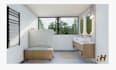 do bathroom interior design with 3d renders