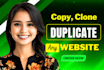 clone or duplicate any website in wordpress elementor