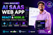 build an ai saas web app with  react and nodejs