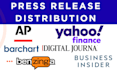 do press release distribution on yahoo finance