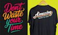 design custom print ready vector t shirt graphics and typography design