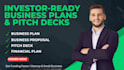 create a  business plan, pitch deck, and financial plan