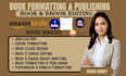 do book formatting, book layout design, kindle ebook format